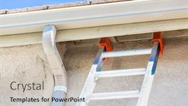  Presentation with rain - Beautiful slide deck featuring house-with-new-seamless-aluminum backdrop and a light gray colored foreground