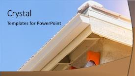  Presentation with rain - Slide deck with house with new seamless aluminum background and a light blue colored foreground