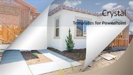  Presentation with page - Beautiful theme featuring house with page corners flipping backdrop and a  colored foreground