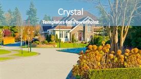  Presentation with neighborhood - Slide set having house yard - great neighborhood homes background and a light blue colored foreground