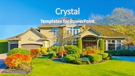  Presentation with vancouver - Slide deck consisting of house yard - very neat and colorful home background and a teal colored foreground