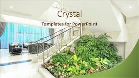  Presentation with plants - Amazing theme having house backdrop and a sky blue colored foreground