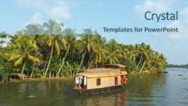 Presentation with kerala - PPT layouts with houseboat on kerala backwaters kerala background and a light blue colored foreground