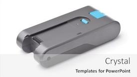  Presentation with household appliances - Slide deck featuring household-appliances-replacement-battery-isolated background and a light gray colored foreground