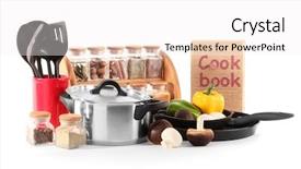  Presentation with spices - PPT theme with household items - composition of kitchen tools spices background and a white colored foreground