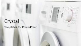  Presentation with machines - Presentation having household utilities - row line of modern white background and a white colored foreground