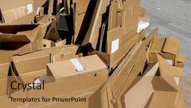  Presentation with cardboard - Amazing presentation design having household waste - cardboard backdrop and a coral colored foreground