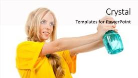  Presentation with cosmetics beauty cosmetic white - PPT layouts with housekeeping services - beauty housewife isolated on white background and a white colored foreground