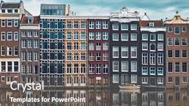  Presentation with house boat - Cool new presentation with houses and boat on amsterdam backdrop and a gray colored foreground