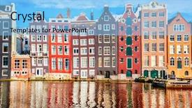  Presentation with amsterdam - Beautiful presentation featuring houses in amsterdam backdrop and a light blue colored foreground