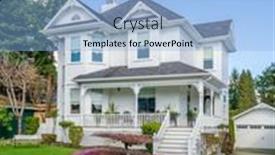  Presentation with north america - Presentation theme consisting of houses-in-suburb-at-spring background and a light blue colored foreground