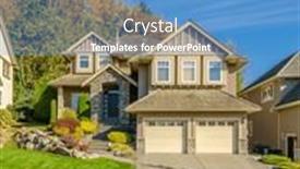  Presentation with north america - PPT theme featuring houses-in-suburb-at-spring and a  colored foreground