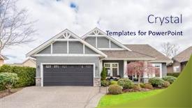  Presentation with north america - Amazing PPT theme having houses in suburb at summer in the north america luxury houses with nice landscape backdrop and a sky blue colored foreground