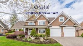  Presentation with north america - Amazing PPT layouts having houses in suburb at summer in the north america luxury houses with nice landscape backdrop and a sky blue colored foreground