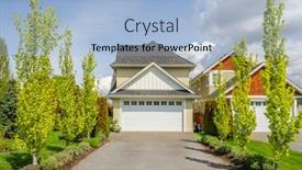  Presentation with north america - Audience pleasing slide set consisting of houses-in-suburb-at-summer backdrop and a light blue colored foreground