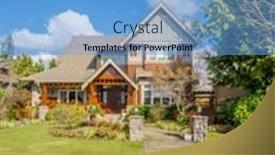  Presentation with north america - PPT layouts featuring houses-in-suburb-with-spring background and a light blue colored foreground