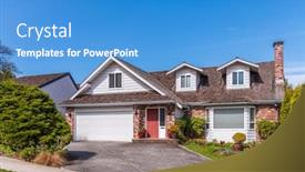  Presentation with north america - Audience pleasing presentation consisting of houses-in-suburb backdrop and a teal colored foreground