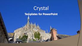  Presentation with saint - PPT layouts having houses-inside-the-mont-saint background and a teal colored foreground