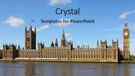  Presentation with westminster - Cool new slides with houses of parliament and big backdrop and a light blue colored foreground