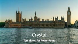  Presentation with parliament westminster london england - Presentation theme enhanced with houses-of-parliament-big-ben background and a dark gray colored foreground