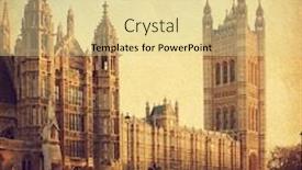  Presentation with united kingdom - Presentation design with houses-of-parliament-london-united background and a blonde colored foreground