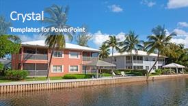  Presentation with luxury vintage house - Cool new PPT layouts with houses on the grand cayman backdrop and a  colored foreground
