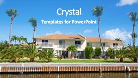  Presentation with luxury vintage house - Slide set consisting of houses on the grand cayman background and a  colored foreground