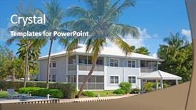  Presentation with luxury vintage house - Colorful slide set enhanced with houses on the grand cayman backdrop and a  colored foreground