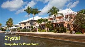  Presentation with luxury - Presentation theme consisting of houses on the grand cayman background and a  colored foreground