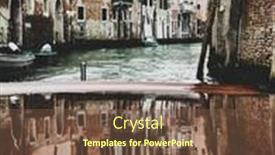  Presentation with wooden - Amazing slide deck having houses-reflections-on-the-varnished backdrop and a tawny brown colored foreground