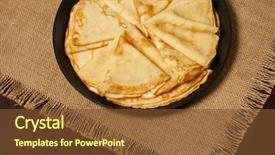  Presentation with differents between crepe and pancake - Presentation having houseware - crepe closeup thin pancake background and a  colored foreground