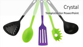  Presentation with kitchen utensils - Presentation theme consisting of salamandra in sahara desert merzouga background and a gold colored foreground