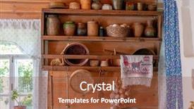  Presentation with interior cottage - Slides having houseware - traditional russian cottage with oven background and a tawny brown colored foreground