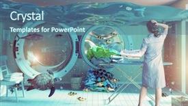  Presentation with dreams - Slide deck enhanced with housewife dreams creative concept photo background and a ocean colored foreground