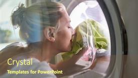  Presentation with laundry - PPT layouts with housewife-smells-of-clean-laundry background and a tawny brown colored foreground
