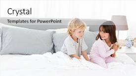  Presentation with social distancing - Slide deck with housie game - little boy playing with his background and a  colored foreground