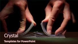  Presentation with poker - Presentation enhanced with housie game - poker background and a wine colored foreground