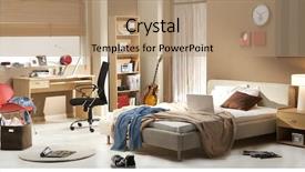  Presentation with student housing - Audience pleasing slides consisting of student housing - teen's bedroom backdrop and a coral colored foreground