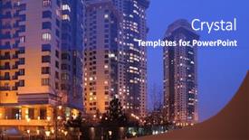  Presentation with housing - Slide deck consisting of housing complex background and a cobalt blue colored foreground