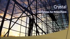  Presentation with housing - Presentation enhanced with housing development planning - construction background and a wine colored foreground