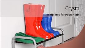  Presentation with shoes - Audience pleasing PPT layouts consisting of housing forecast - different shoes on shelf near backdrop and a light gray colored foreground