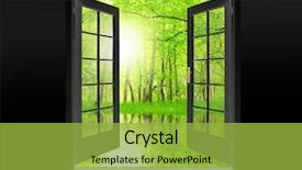  Presentation with forecast - Beautiful slides featuring housing forecast - opened door to beautiful sunrise backdrop and a yellow colored foreground