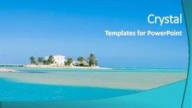  Presentation with law of the sea - PPT layouts with housing forecast - sea village panorama background and a teal colored foreground