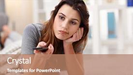  Presentation with relaxing - Beautiful PPT theme featuring house free - picture of beautiful young woman backdrop and a coral colored foreground