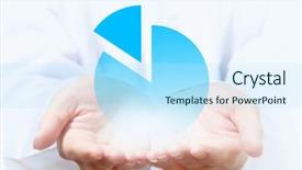  Presentation with house - Slide deck enhanced with housing market concept graph - house sign in female hand background and a  colored foreground