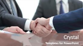  Presentation with handshake - Slide deck enhanced with housing statistics - business handshake business handshake background and a gray colored foreground