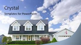  Presentation with residential - Slides with housing subdivision - beautiful two storey residential house background and a light blue colored foreground
