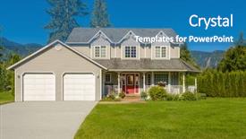  Presentation with luxury house - PPT layouts featuring housing subdivision - custom built luxury house background and a teal colored foreground