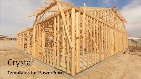  Presentation with home window frame - Slide set with supervised leaning - young woman doing push ups background and a tawny brown colored foreground