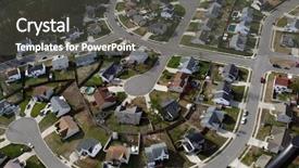  Presentation with region - Colorful theme enhanced with housing subdivision - typical suburban culdesac backdrop and a dark gray colored foreground